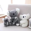 Simulation Koala jouets en peluche blanc/gris mère et fils Koala poupée douce en peluche enfants anniversaire cadeau de noël ► Photo 2/6
