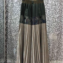 Зима и осень Новая женская симметричная камуфляжная многослойная плиссированная юбка средней длины на пуговицах 1119