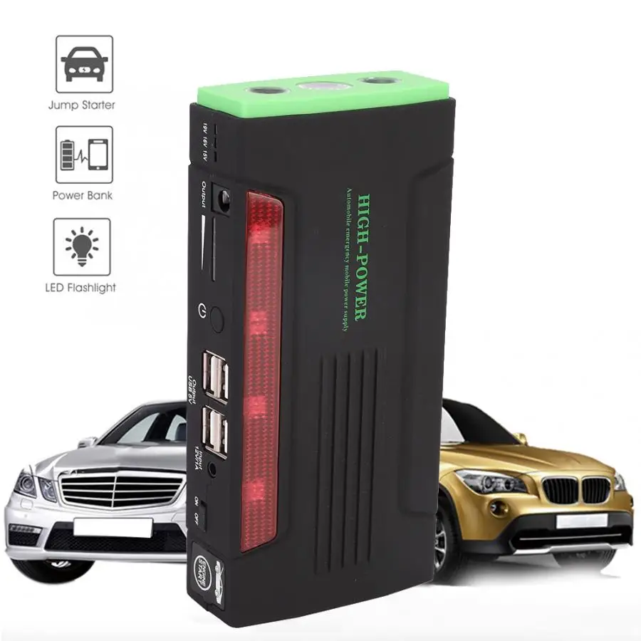 20000mAh Многофункциональный 12V автомобильный пусковой стартер USB зарядное устройство для батарей аварийный блок питания 110 V-240 V автомобильный стартер