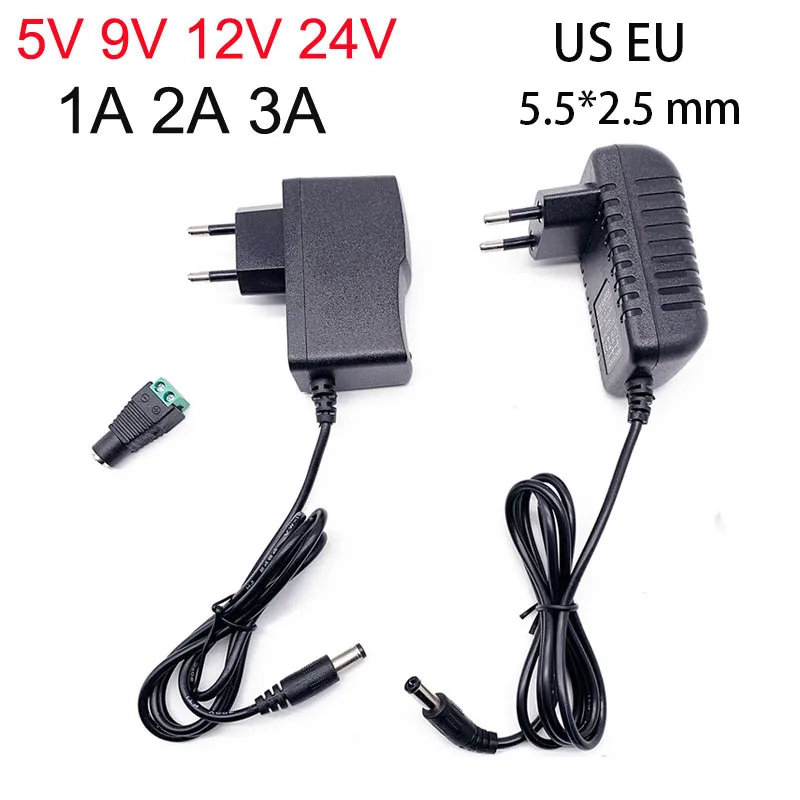 DC5V 9V 12V 24V 1A 2A 3A Adaptor 12V Power Supply Charger Adapter