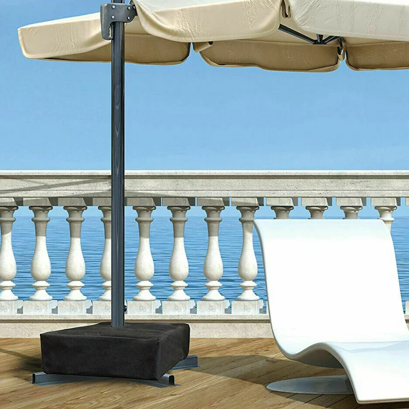 18" Patio Umbrella Base Weight Bag Square Round Weights for Outdoor Umbrella Stand Durable Portable Weatherproof Sand Bags