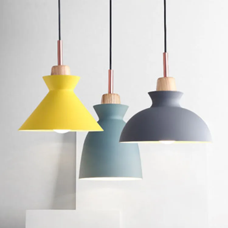 

Northern European-Style Modern Minimalist Personalized & Creative Restaurant Coffee Shop Bar Lamp Color Aluminum Macaroon Color