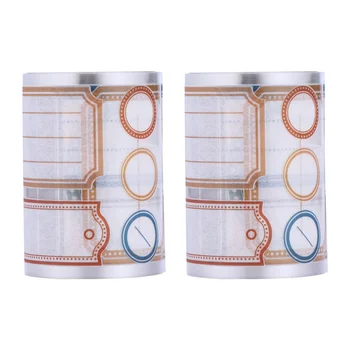 

2 Rolls Writable Adhesive Tape Simple Label Sticker Frame Blank Label Decorative Sticker for Scrapbook Notebook