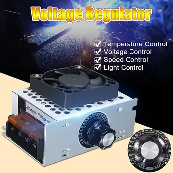 

SCR Temperature Voltage Regulator With Fan Big Power Brightness Dimmer AC Electric Regulator Motor Speed Controller 220V 4000W