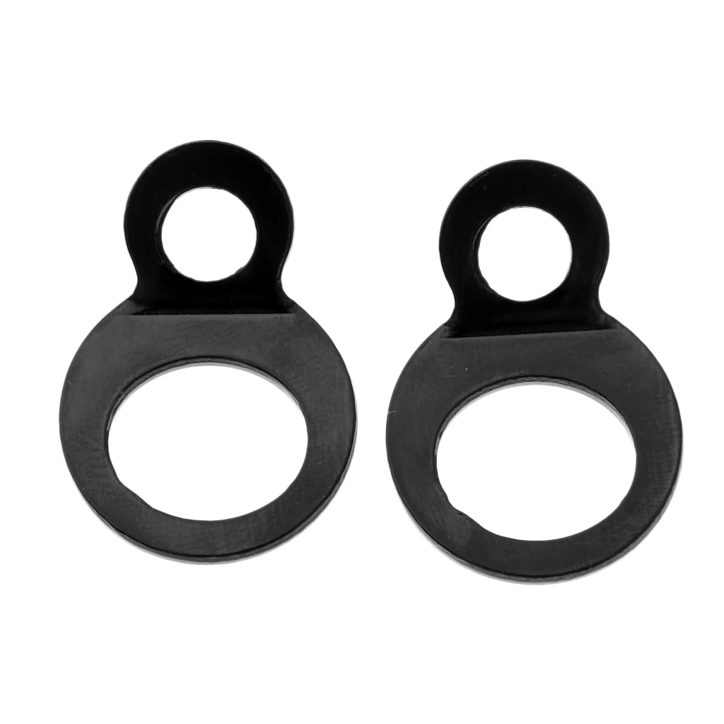 2 Pack of Tie-down Strap O-rings Tie Downs Anchors for Trunk Warehouses Downs Cargo Trailer Stainless Heavy Duty (Black)