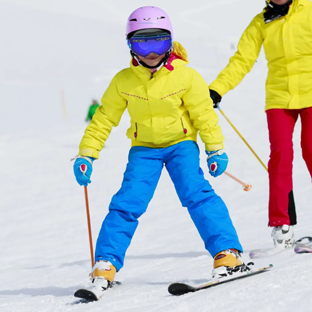 Детские лыжные очки с двойными линзами, противотуманные очки для спорта на открытом воздухе, лыжные очки, снежные очки для сноуборда, защитные очки