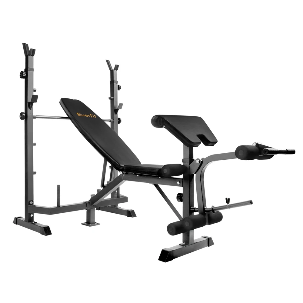 

Everfit 9-In-1 Weight Bench Multi-Function Power Station Fitness Gym Equipment Dual Stability Safety Design For Home Office A2