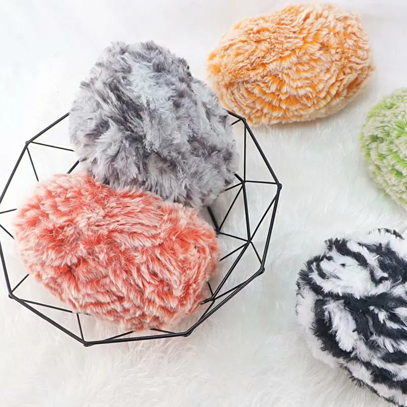 

100g Imitation fur wool knitting scarf coarse wool coat line handmade diy material knitting sweater blanket hat line