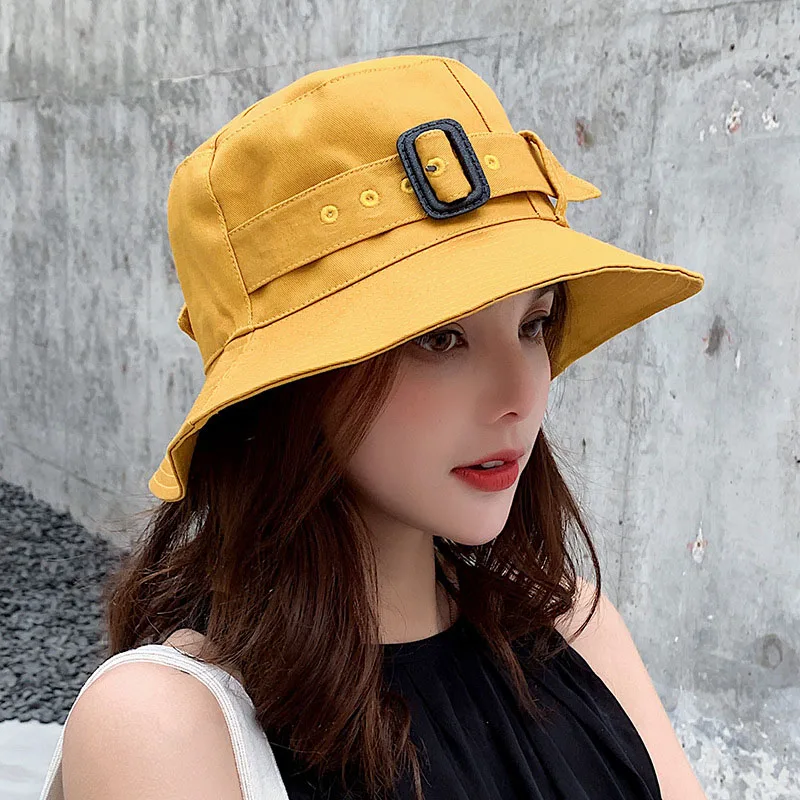 

Fisherman Hat Spring Summer Women's Day Cloth Hat Harajuku Student Literary Simple Pot Cap Solid Color Sunshade Sun Hat