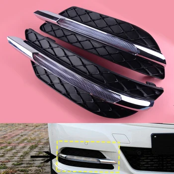 

DWCX 2PCS 2048803224 Daytime Running Fog Light Lamp LED DRL Insert Bezel Grille 2048803324 Fit for Mercedes Benz C-Class W204