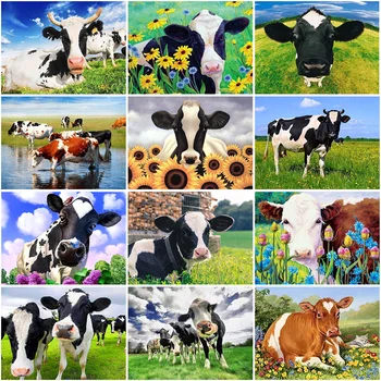 

5D DIY Diamond Painting Cross Stitch Full Round Drill Animal Farm Landscape Diamond Embroidery Home Decor