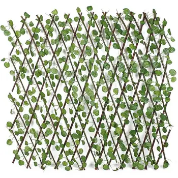 

Artificial Garden Plant Retractable Fence UV Protected Privacy Screen Garden Fence Backyard Home DIY Decor Greenery Walls