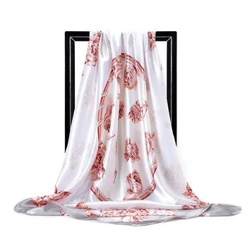 

2020 Luxury Brand 90cm Kerchief Real Silk Scarf Women New Style Printed Headscarf Fashion Shawl Sun-resistant scarves