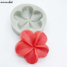  minsunbak 3D Flowers Handmade Soap Silicone Mold  Plumeria Chocolate Mold  Scented Candle Clay Mold 