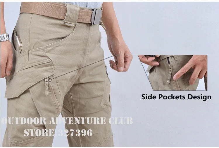 IX7 City Tactical Cargo Pants Men Combat SWAT Army Military Pants Cotton Many Pockets Stretch Flexible Man Casual Trousers 5XL