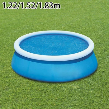 

Blue Pool Cover Round Family Swimming Pool Sheet PE Polyethylene Equipment