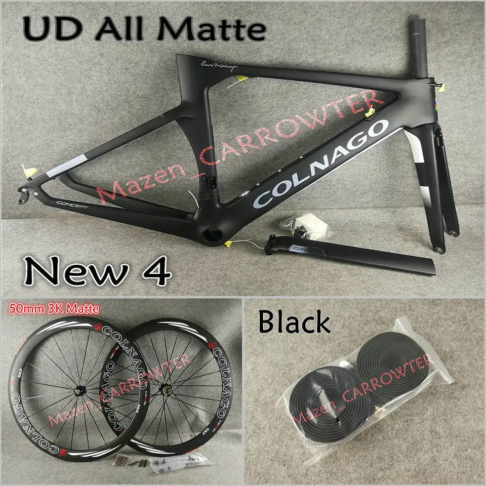 Package 1 T1000 UD NJBK Colnago концепция карбоновые шоссейные рамы шток седла бутылки клетки 50 мм Углеродные колеса A271 ступицы - Цвет: Package 1