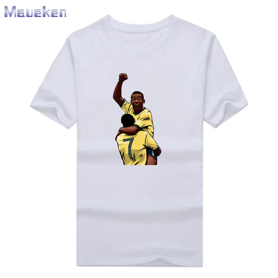 Летняя забавная футболка the best pele, футболка из хлопка, мужская повседневная футболка для бразильских фанатов, подарок 0715-2