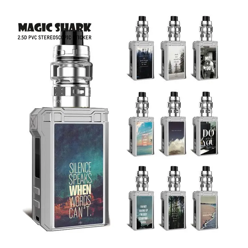 Magic Shark Me+ You Dream on Dreamer Do What You Love, ПВХ чехол, кожная пленка, наклейка для Vape, для Voopoo Alpha, на молнии