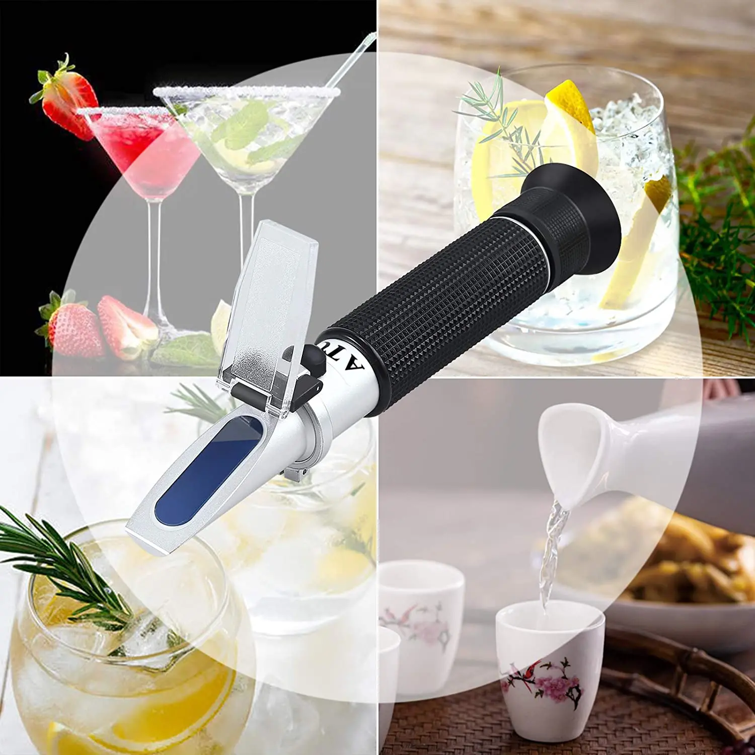 Alcohol Refractometer 080 Volume Percent Alcohol Concentration Tester