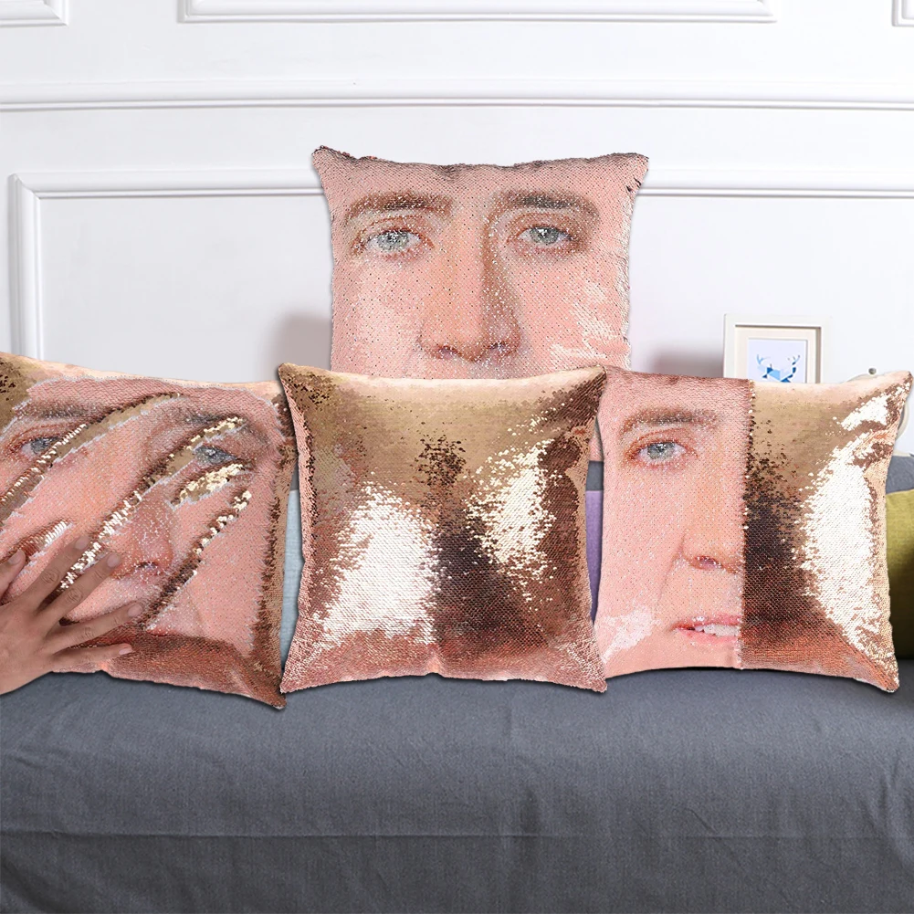 Funda de cojín de lentejuelas Reversible funda de almohada decorativa estampado de unicornio funda de almohada|Fundas de almohadas| - AliExpress - Productos divertidos con Ali