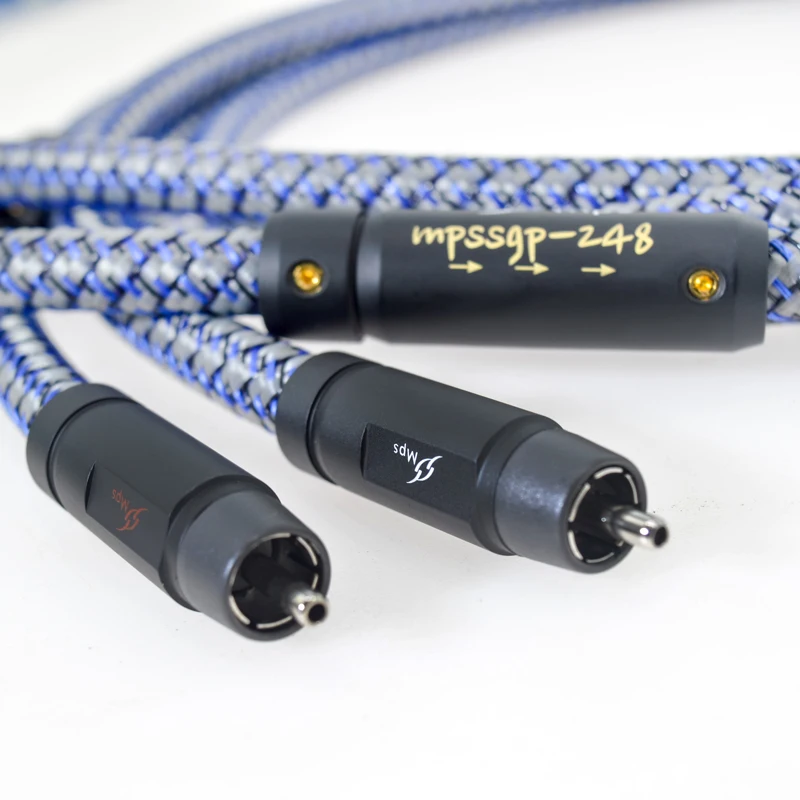 대만 MPS SGP-248R 99.99997% OCC 스퀘어 구리 + 은도금 OCC 스퀘어 구리 HIFI 오디오 앰프 RCA 신호 케이블