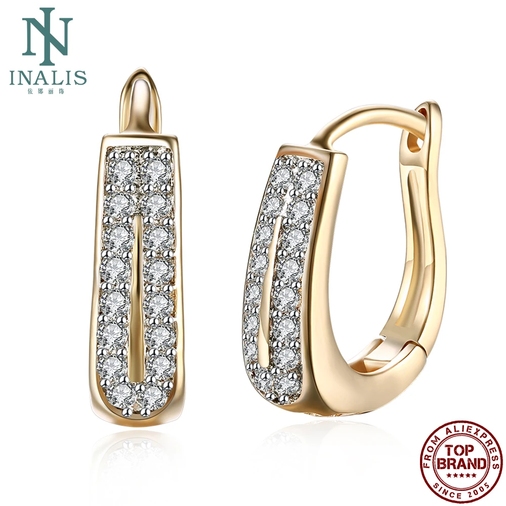 

INALIS 2020 Fashion Zircon Earrings Round Pearl Personality Pop Romantic Women's Earrings Women's Ear Clip