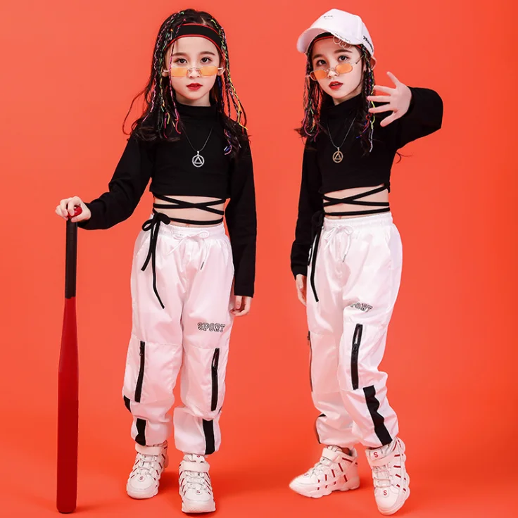 agudo color Instalaciones Ropa de Hip Hop para niños de 10, 12, 14 y 16 años, camiseta negra, Top,  pantalones cortos, traje de baile de Jazz, ropa de baile de salón _ -  AliExpress Mobile