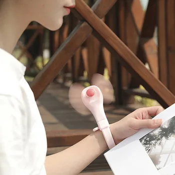 

Portable Handheld Fan Portable Mini Personal Fan USB Rechargeable Can Be Wrapped on Stroller/Hand/Bag/Bike