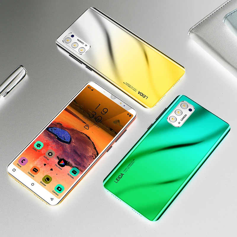 [EAM] Gray Irregular Knitting Sweater Loose Fit ?Smartphone Android 9.0 Smart Phone  Recognition Free Case Cheap unlock mobile phone wholesale free shipping  Student smartphone