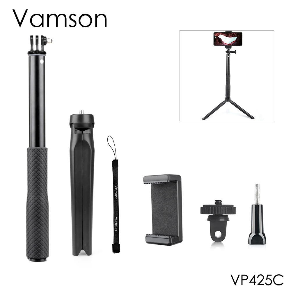 Vamson мини селфи Штатив для iPhone XR 8X7 6s Plus Bluetooth селфи палка ручной монопод для xiaomi для huawei VP425 - Цвет: VP425C
