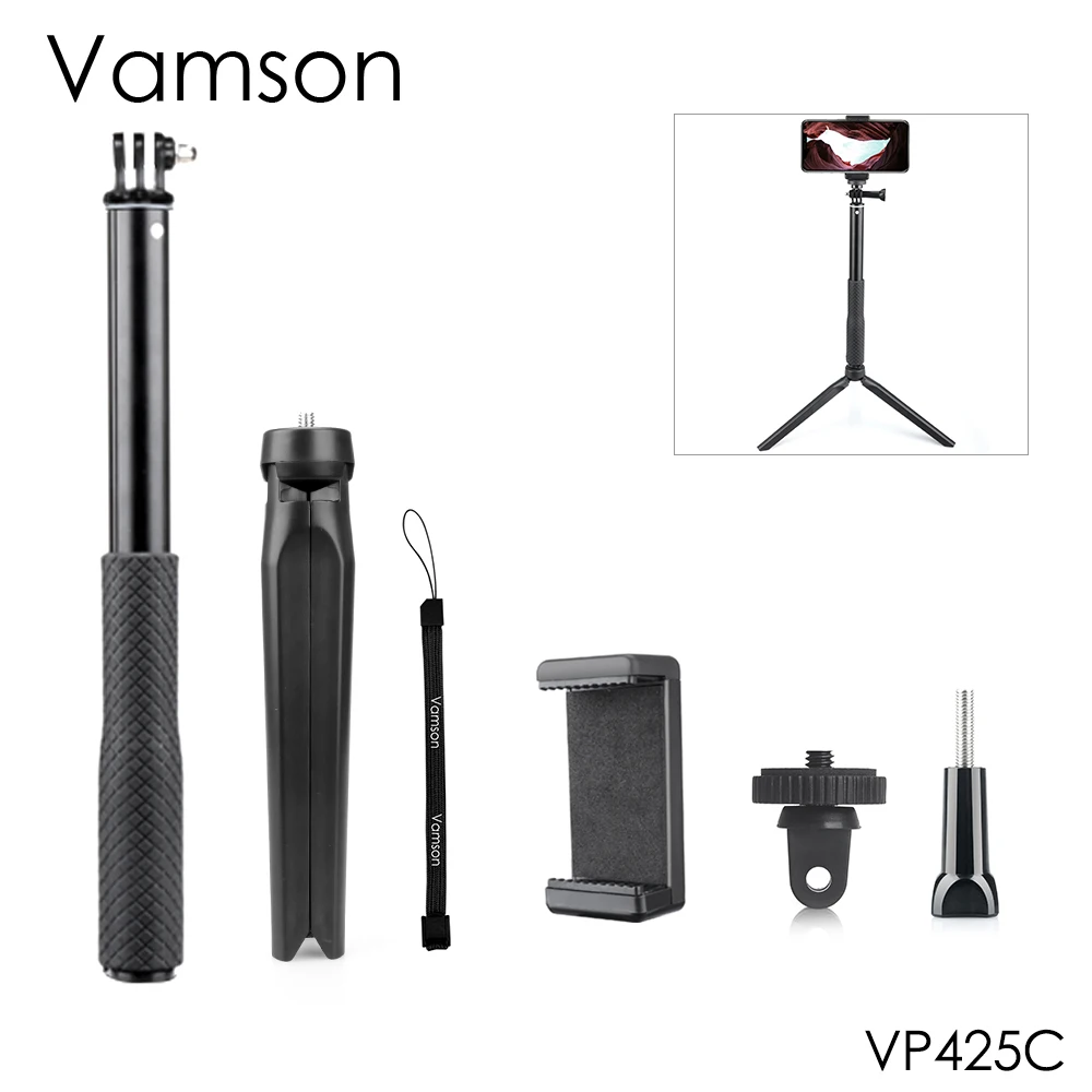 VP425C Vamson мини селфи Штатив для iPhone XR 8X7 6s Plus Bluetooth селфи палка ручной монопод для xiaomi для huawei VP425 - Цвет: VP425C