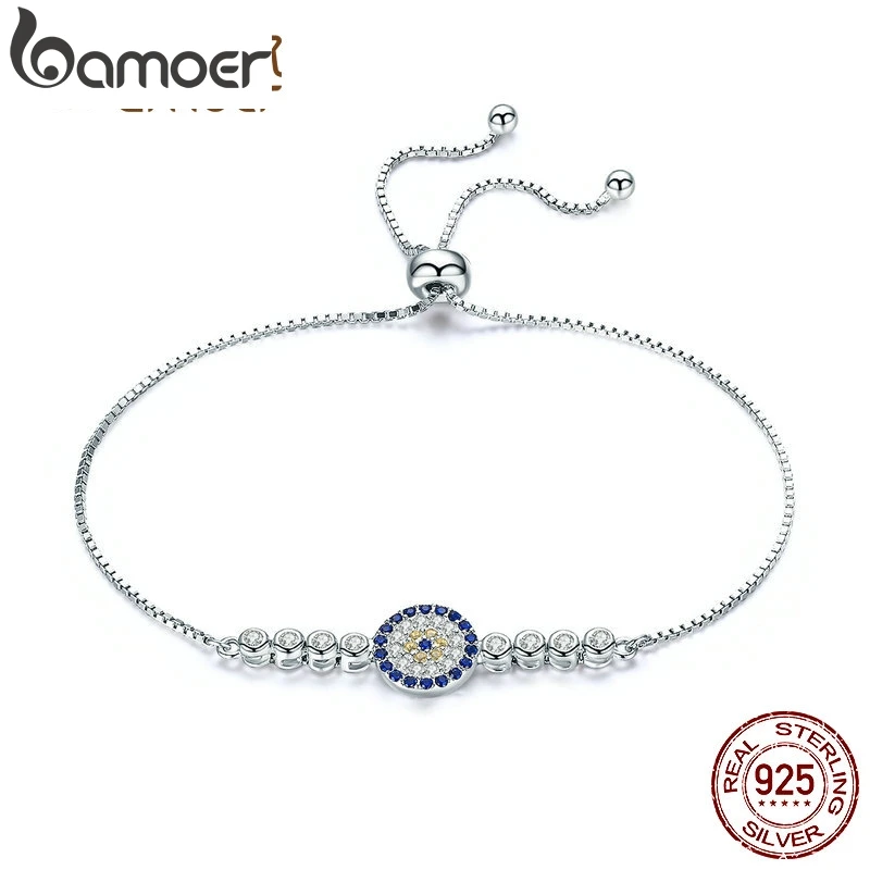 Женский браслет из серебра 925 пробы с синими глазами|bracelet jewelry|tennis braceletchain bracelet |