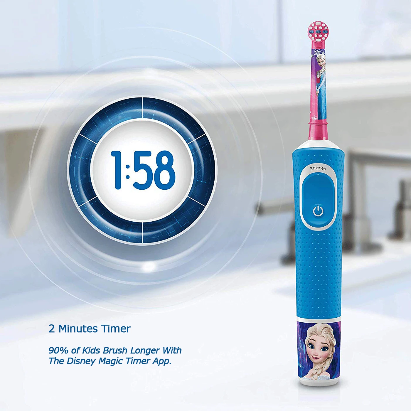 Oral B Children Recharging Electric Toothbrush 2 Modes Waterproof Gum Care Safety Sensitive Teeth Brush Heads for Kids Ages 3+ Oral B Children Recharging Electric Toothbrush 2 Modes Waterproof Gum Care Safety Sensitive Teeth Brush Heads for Kids Ages 3+