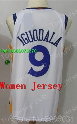 for Women A+++ качество для взрослых женщин#11 Клай Томпсон 23 драймон Грин 0 demarus Cousins 9 Andre Iguodala Jersey Golden State - Цвет: for Women
