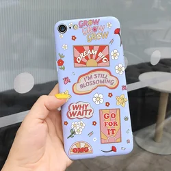Adorable Cartoon Silicone Phone Case - Soft TPU Back Cover - iPhone 8 Plus (Purple 1092)