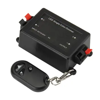 

LED Single Color Dimmer 3 Key RF Remote Control Wireless LED Controller 12V 24V DC 8A for SMD 5050 3528 LED Strip Light Rope