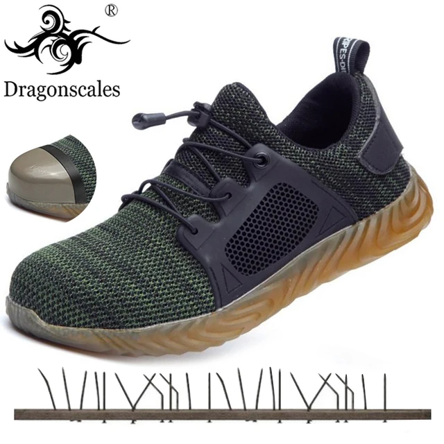 US $20.95 2019 New Breathable Mesh Safety Shoes Men Light Sneaker Indestructible Steel Toe Soft Antipiercing