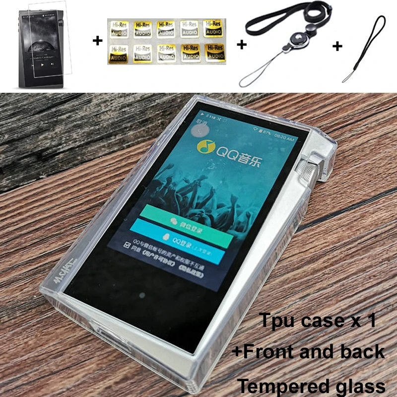 

For IRIVER Astell&Kern A&norma SR15 Tpu Case with Front Screen Protector Tempered Glass and Back Tempered Glass For Iriver SR15