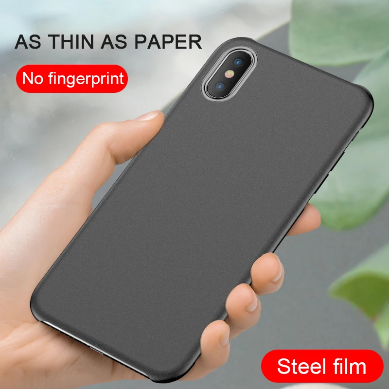 

USLION Ultra Slim Matte Frameless Phone Case For iPhone XR XS Max Case for iphone X XS Hard PC Back Cover Coque Fundas