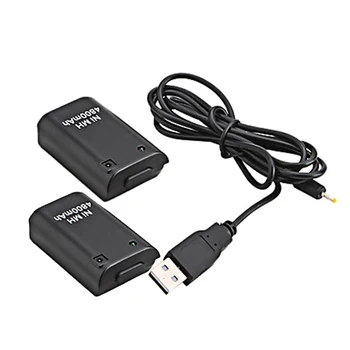 

2Pcs x 4800mAh Battery Pack + 2 x Charger Cable for Xbox 360 Controller Battery Pack Xbox 360 Gamepads Replacement Bateria