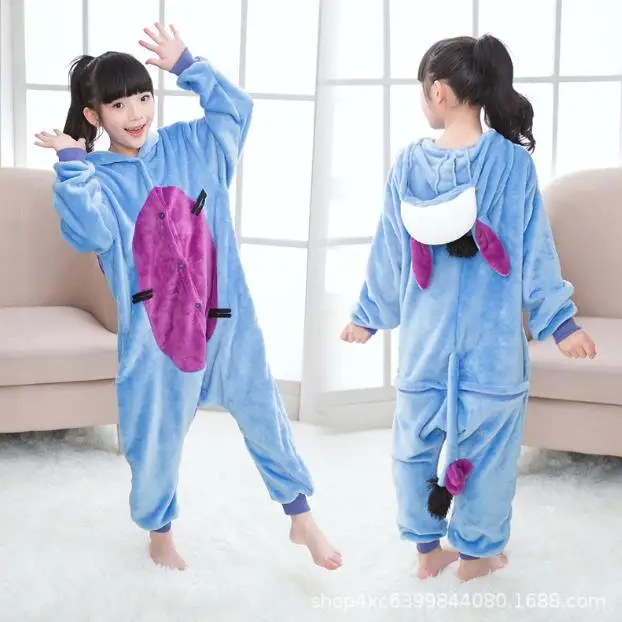 

Kids rabbit Pajamas For Children Christmas Animal Cartoon Blanket Sleepers Baby Costume Winter 2019 new Boy Girl Licorne Onesie