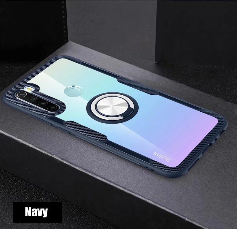 Чехол для телефона s для Xiaomi Redmi Note 8, чехол, защита от столкновений, магнитное кольцо, чехол для Redmi note 8, модный прозрачный защитный чехол