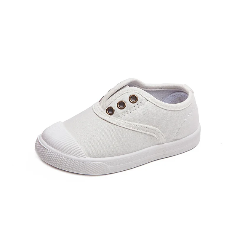 

Spring And Autumn New Style Children Canvas Shoes Solid Color Low Top Sneakers Korean-style Slip-on Casual Shoes