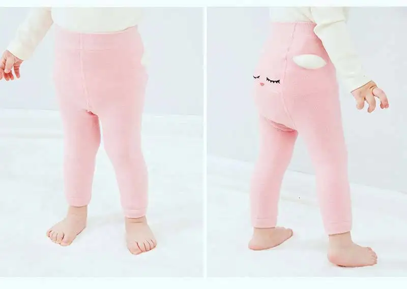 Детские вязаные штаны; хлопковые теплые леггинсы с высокой талией и рисунком для маленьких девочек; повседневные штаны-шаровары для новорожденных мальчиков; детские колготки; одежда