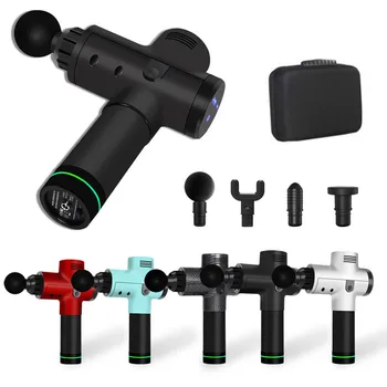 

Muscle Massage Gun Touch section Sport Therapy Massager Body Relaxation Pain Relief Slimming Shaping Massager 4 Heads With Bag