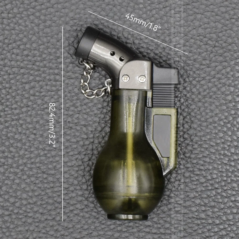 Army green Новая зажигалка для вина, креативный мини-фонарь, бутылка, Бутан, пламя, ветрозащитный фонарь, зажигалка для сигар, ручная работа, многоразовая, без газа - Цвет: Army green