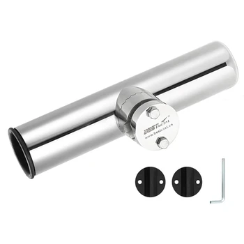 

Rail Mount Stainless Steel Fishing Rod Holder Rack Pole Bracket Support With Clamp On 3/4 To 1 Inch Marine Boat Hardware