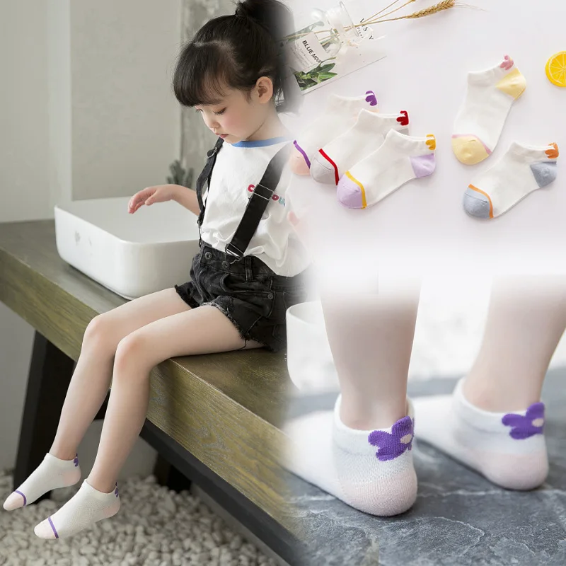 

2019 Men And Women Children Summer Socks Filigree Screw Type Mesh Breathable Children No-show Socks Short BABY'S Socks