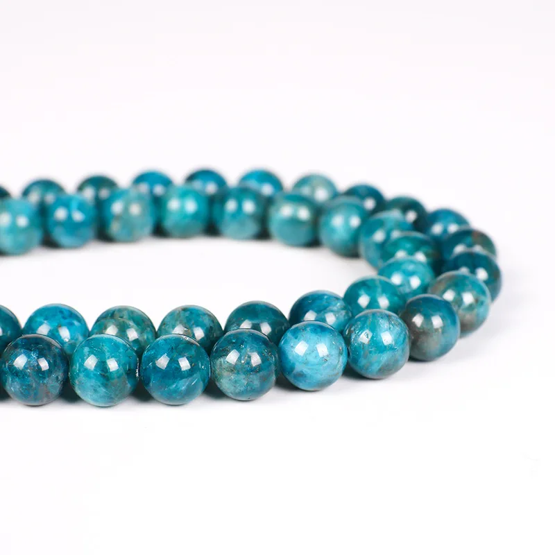 

Natural AAA+ Blue apatite 6/8/10/12mm Round Loose Beads For DIY Bracelet Necklace Jewelry Wholesale Free Shipping TR482